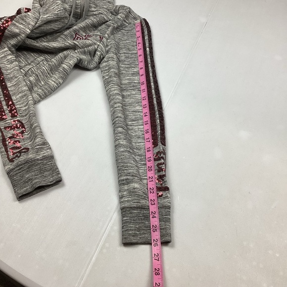 Victoria’s Secret PINK Gray Full Zip Bling Hoodie - Picture 9 of 10